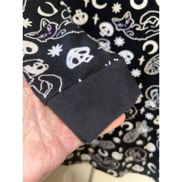 Killstar Women's Black Graphic Print Long Sleeve Sleepshirt Size S - Picture 4 of 6